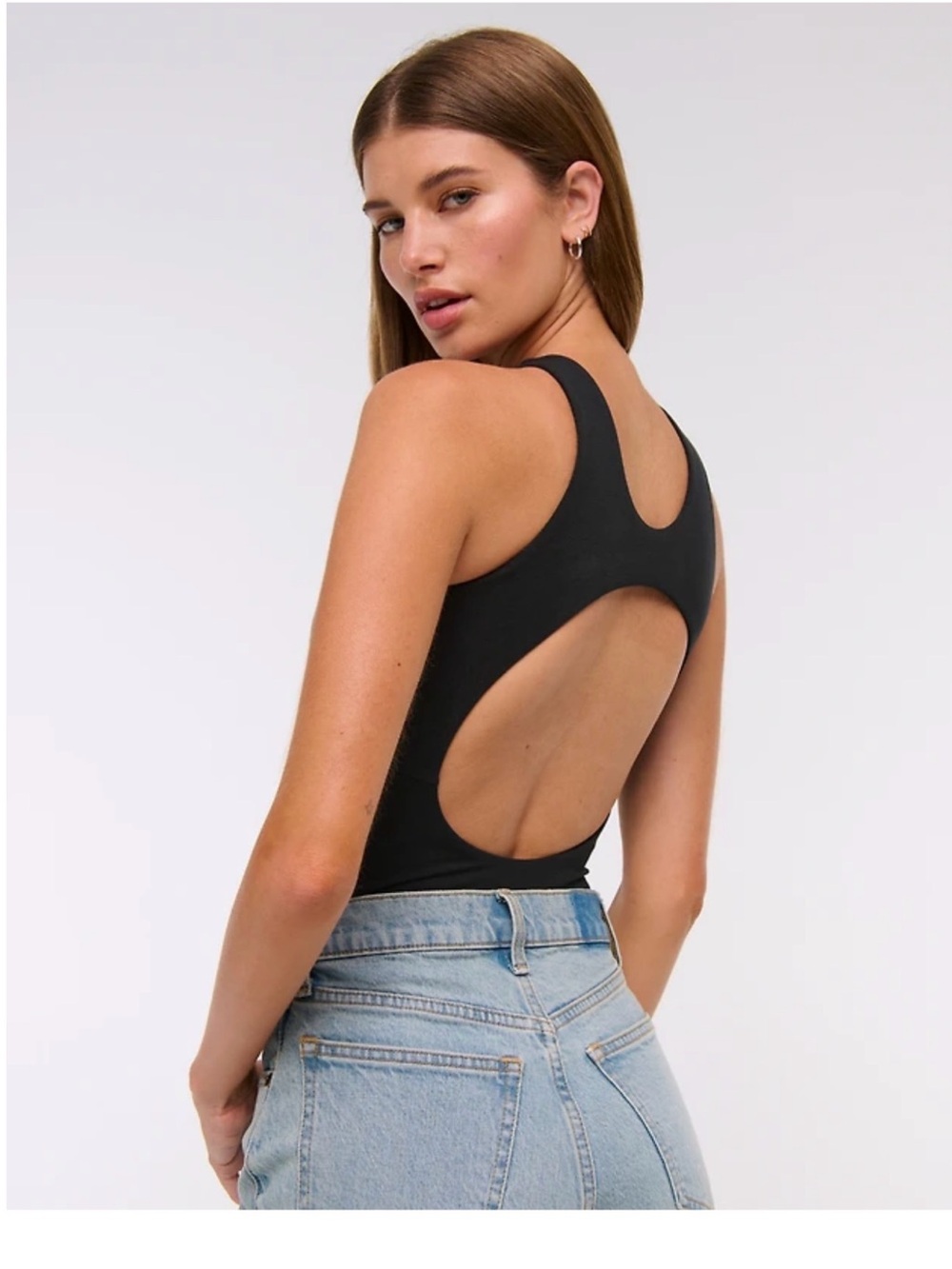 Black Open-Back- Women's Bodysuit